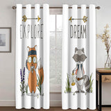 Load image into Gallery viewer, Fox Curtains Blackout Window Treatments Drapes for Room Decoration