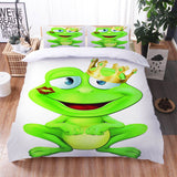 Load image into Gallery viewer, Prince Frog Pattern Bedding Set Quilt Cover