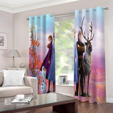 Load image into Gallery viewer, Frozen Elsa Anna Curtains Blackout Window Drapes for Room Decoration