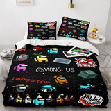 Laden Sie das Bild in den Galerie-Viewer, Spiel unter uns Cosplay Kinder Bettwäsche Set Quilt Bettbezug Bettsets