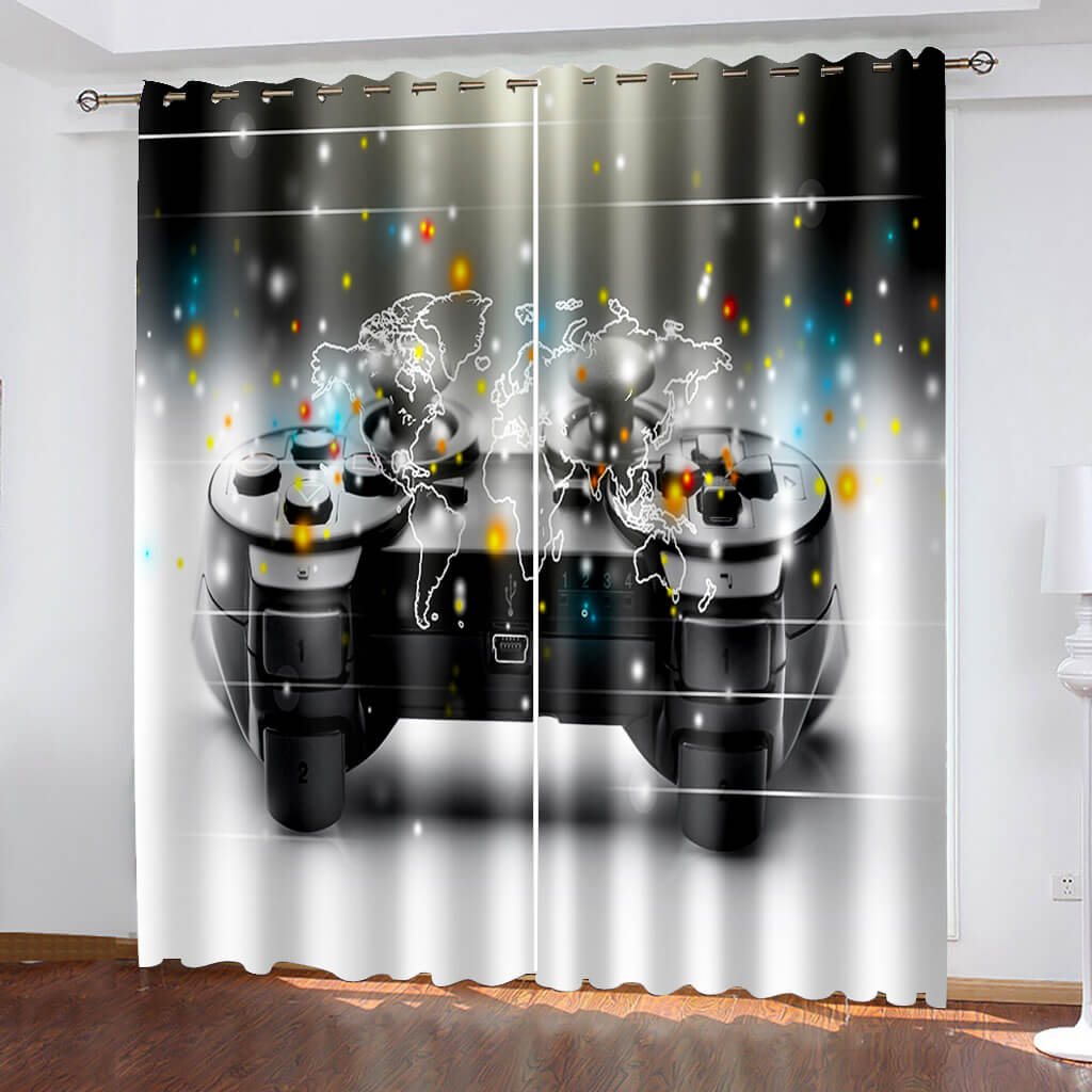 Game Controller Gamepad Curtains Blackout Window Treatments Drapes ...