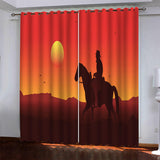 Load image into Gallery viewer, Game Red Dead Pattern Curtains Blackout Window Drapes