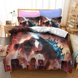 Laden Sie das Bild in den Galerie-Viewer, Godzilla vs King Kong Cosplay Bettwäsche-Set Quilt Bettbezüge Sets