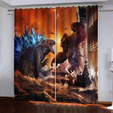 Load image into Gallery viewer, Godzilla vs Kong Pattern Curtains Blackout Window Drapes