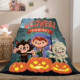 Laden Sie das Bild in den Galerie-Viewer, Halloween Castle Cosplay Flanell-Fleece-Decke Wrap Nap Quilt Decken