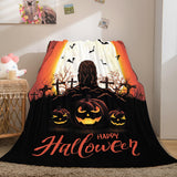 Load image into Gallery viewer, Halloween Castle Flannel Fleece Blanket Wrap Nap Quilt Bedding Blanket