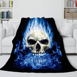 Laden Sie das Bild in den Galerie-Viewer, Halloween-Horror-Skelett-Schädel-Party-Dekoration Flanell-Fleece-Decke