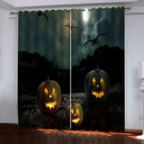 Load image into Gallery viewer, Halloween Pumpkin Decor Curtains Blackout Window Drapes