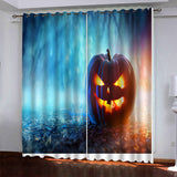 Load image into Gallery viewer, Halloween Pumpkin Decor Curtains Blackout Window Drapes