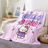 Load image into Gallery viewer, Hello Kitty 2022 Flannel Fleece Blanket Throw Blanket Room Decoration