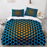 Laden Sie das Bild in den Galerie-Viewer, Honeycomb UK Bettwäsche-Set Steppbettbezüge Bettlaken-Sets