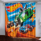 Load image into Gallery viewer, Hot Wheels Pattern Curtains Blackout Window Drapes