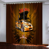 Load image into Gallery viewer, Hot Wheels Pattern Curtains Blackout Window Drapes