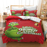 Laden Sie das Bild in den Galerie-Viewer, How the Grinch Stole Christmas Cosplay UK Bettwäsche-Set Bettbezug-Sets