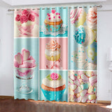 Load image into Gallery viewer, Ice Cream Curtains Blackout Window Treatments Drapes for Room Decor