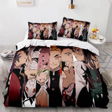 Carica l&#39;immagine nel visualizzatore Galleria, Japan Anime Demon Slayer Bedding Set Cosplay Copripiumino Set da letto