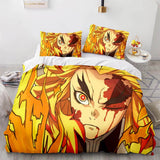 Laden Sie das Bild in den Galerie-Viewer, Japan Anime Demon Slayer Bettwäsche Set Cosplay Bettbezug Bettwäsche