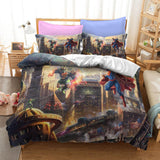 Laden Sie das Bild in den Galerie-Viewer, Justice League Batman Superman Cosplay Bettwäsche-Set Bettbezug Bett-Sets