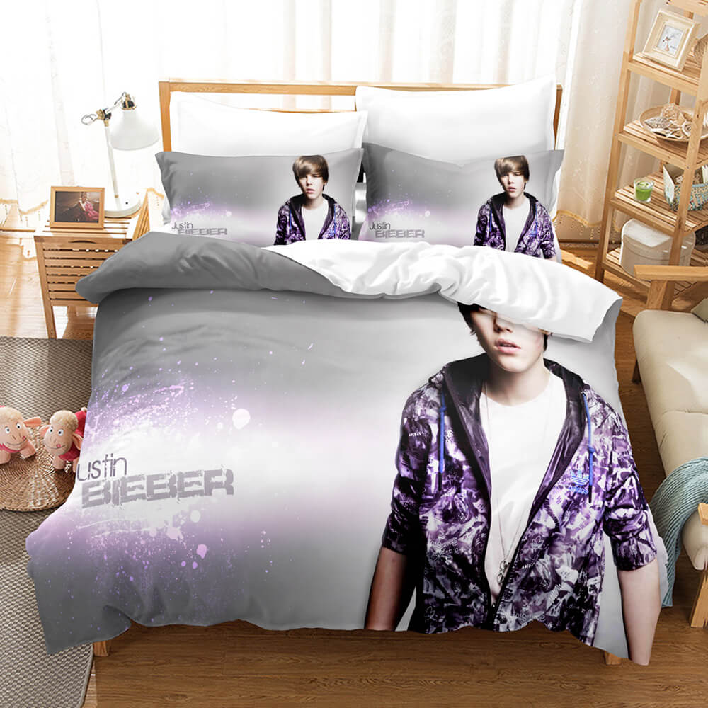 Justin Bieber Cosplay Bettwäsche-Set Quilt Bettbezüge Bettwäsche-Sets – ebuycosuk
