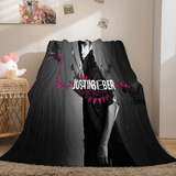 Carica l&#39;immagine nel visualizzatore Galleria, Justin Bieber Coperta in pile di flanella Coperta per pisolino trapunta Cosplay