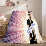 Carica l&#39;immagine nel visualizzatore Galleria, Justin Bieber Coperta in pile di flanella Coperta per pisolino trapunta Cosplay