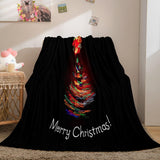 Laden Sie das Bild in den Galerie-Viewer, Merry Christmas Bettwäsche Flanell-Fleece-Decke