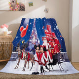Load image into Gallery viewer, Merry Christmas Bedding Flannel Fleece Blanket