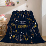 Laden Sie das Bild in den Galerie-Viewer, Merry Christmas Blanket Flanell Fleece Throw Quilt Wrap Nap Blanket