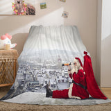 Laden Sie das Bild in den Galerie-Viewer, Merry Christmas Flanell Fleece Blanket Wrap Nap Dunelm Bettwäsche Decke