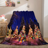 Laden Sie das Bild in den Galerie-Viewer, Merry Christmas Flanell Fleece Blanket Wrap Nap Dunelm Bettwäsche Decke