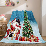 Laden Sie das Bild in den Galerie-Viewer, Merry Christmas Flanell Fleece Blanket Wrap Nap Quilt Dunelm Bettwäsche