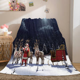 Load image into Gallery viewer, Merry Christmas Theme Flannel Fleece Throw Cosplay Quilt Blanket