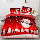 Laden Sie das Bild in den Galerie-Viewer, Merry Christmas UK Bettwäsche-Set Steppbettbezüge Bettlaken-Sets