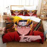 Laden Sie das Bild in den Galerie-Viewer, Naruto Kakashi Sasuke Itachi Bijuu Bettwäsche-Set Bettbezug Bettsets