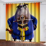 Laden Sie das Bild in den Galerie-Viewer, Paws of Fury The Legend of Hank Vorhänge, verdunkelnde Fenstervorhänge