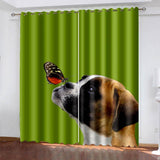 Load image into Gallery viewer, Pet Dogs Curtains Blackout Window Treatments Drapes for Room Decoration