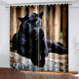 Load image into Gallery viewer, Pet Dogs Curtains Blackout Window Treatments Drapes for Room Decoration