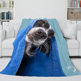 Load image into Gallery viewer, Pet Puppy Dogs Flannel Fleece Blanket Dunelm Bedding Quilt Blanket