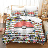 Laden Sie das Bild in den Galerie-Viewer, Pokemon Pikachu Bettwäsche-Set Bettbezüge Bettwäsche-Sets