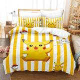 Laden Sie das Bild in den Galerie-Viewer, Pokemon Pikachu Cosplay UK Bettwäsche-Set Bettbezug Bettwäsche-Sets