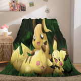 Load image into Gallery viewer, Pokemon Pikachu Flannel Fleece Blanket Throw Cosplay Nap Quilt Blanket