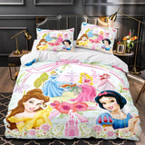 Laden Sie das Bild in den Galerie-Viewer, Prinzessin Schneewittchen Aschenputtel Rapunzel Merida Bettwäsche-Set Bettbezug