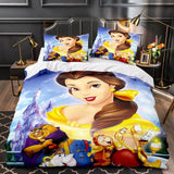 Laden Sie das Bild in den Galerie-Viewer, Prinzessin Schneewittchen Aschenputtel Rapunzel Merida Bettwäsche-Set Bettbezug