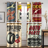 Load image into Gallery viewer, Retro iron Decorative Painting Curtains Blackout Window Treatments Drapes