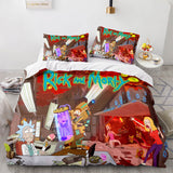 Laden Sie das Bild in den Galerie-Viewer, Rick and Morty Cosplay Kinderbettwäsche-Set Bettbezüge Bettlaken-Sets