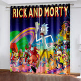 Carica l&#39;immagine nel visualizzatore Galleria, Rick and Morty Curtains Cosplay Blackout Window Treatments Drapes