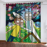 Carica l&#39;immagine nel visualizzatore Galleria, Rick and Morty Curtains Cosplay Blackout Window Treatments Drapes