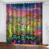 Carica l&#39;immagine nel visualizzatore Galleria, Rick and Morty Curtains Cosplay Blackout Window Treatments Drapes