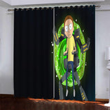 Load image into Gallery viewer, Rick and Morty Curtains Pattern Blackout Window Drapes