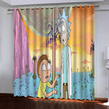 Load image into Gallery viewer, Rick and Morty Curtains Pattern Blackout Window Drapes